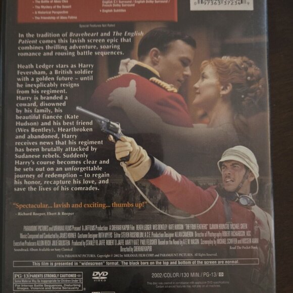 The Four Feathers DVD Widescreen Heath Ledger - Picture 2 of 2